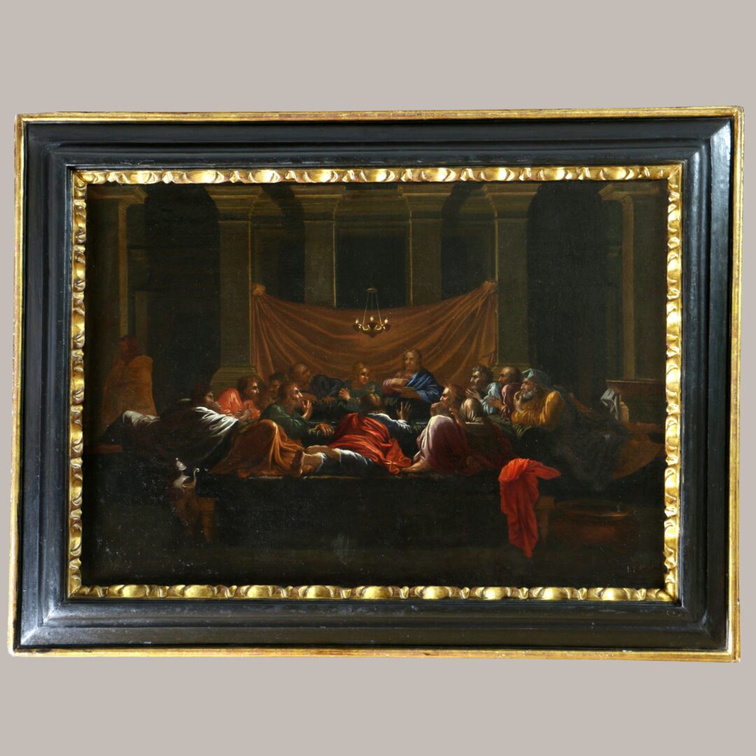 Nicolas Poussin (1594 ; 1665) d’après. La cène, école française du XVIIè siècle.