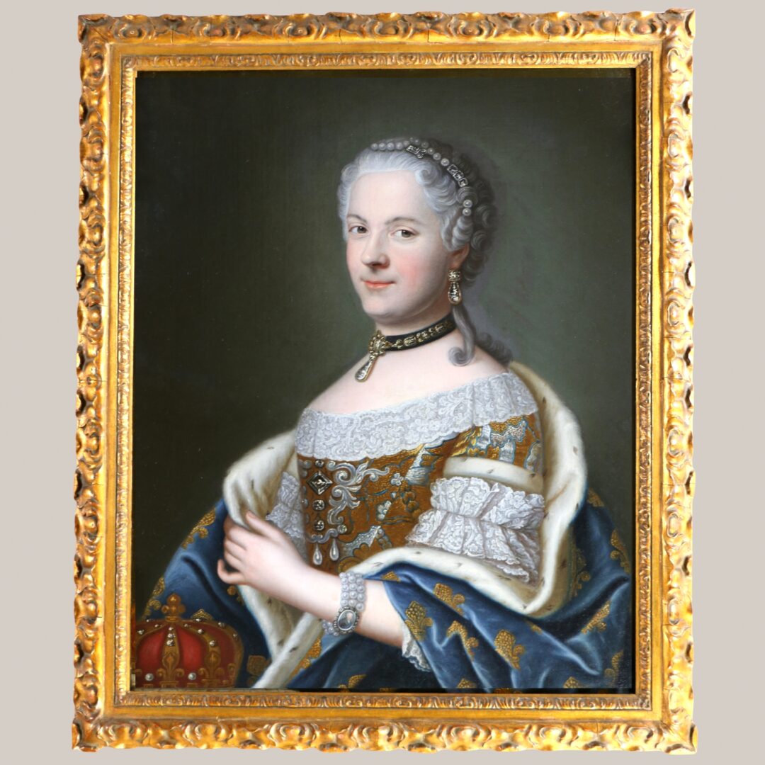 Ecole française du XVIIIè siècle, portrait de la reine Marie Lezczynska.