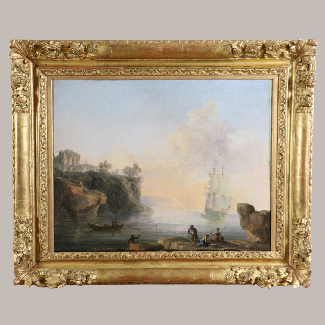 Ecole italienne vers 1780 Marine animée attribuée à Francesco Fidanza (1747-1819)